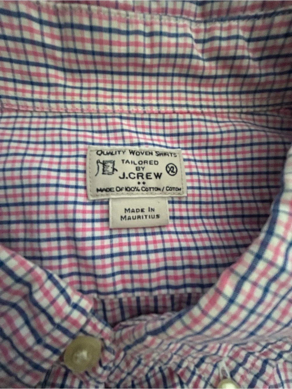 J. Crew Men's Long-Sleeve Button-Down Shirt in Gray Mini-Check